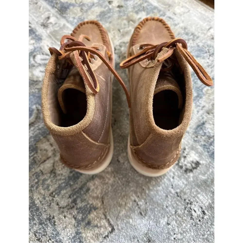 New Sebago Keuka Mid BEIGE CAMEL Size Us8